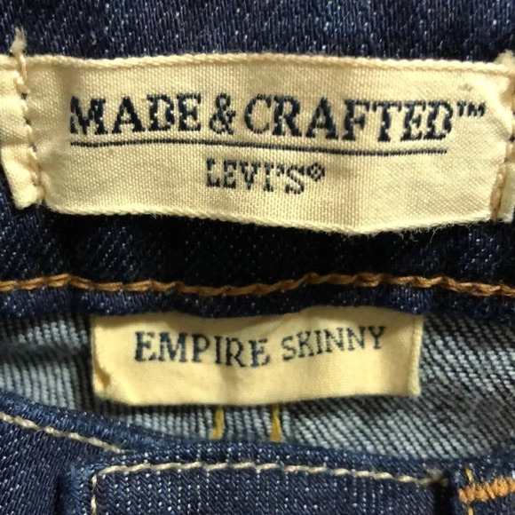 Levi’s Made and Crafted Dark Wash Indigo Empire Skinny Jeans Size 26 - Picture 4 of 5
